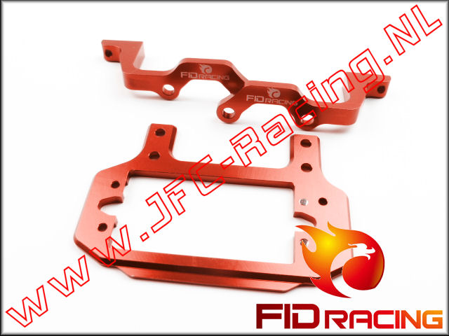 FID 016RED, FID Racing Remservo / Differentieelbok Verbindings Set (Hitec 5765)(LOSI 5ive / Mini WRC)(Aluminium)(<FONT COLOR=ff0000>Red</FONT>) 1st.